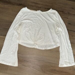 Women's Cream Long Sleeve Top